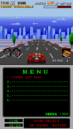 Turbo Outrun (Mega-Tech) Screenshot 1